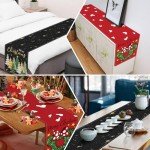 Black and Gold Christmas Table Runner – 13"x72