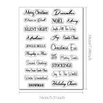 Merry Christmas Clear Stamps for Card Making