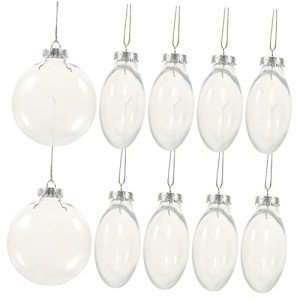 10 Pcs Shatterproof Christmas Tree Ornaments