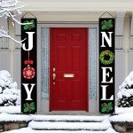 Joy Noel Christmas Door Hanging Banner Sign