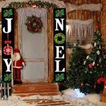 Joy Noel Christmas Door Hanging Banner Sign