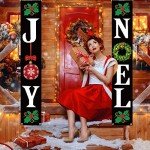 Joy Noel Christmas Door Hanging Banner Sign