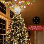 Light-Up Snowflake Christmas Tree Topper with Projector