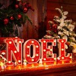 4 Pack LED Noel Marquee Letters – Red