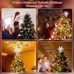 Light-Up Snowflake Christmas Tree Topper with Projector