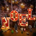 4 Pack LED Noel Marquee Letters – Red