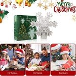 Light-Up Snowflake Christmas Tree Topper with Projector