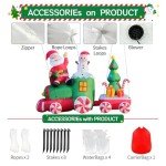 6FT Inflatable Santa & Snowman Train Decor