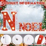 4 Pack LED Noel Marquee Letters – Red