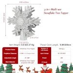 Light-Up Snowflake Christmas Tree Topper with Projector