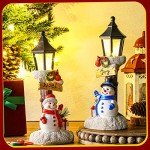 2 Pack Christmas Table Decorations: Cardinal & Snowman