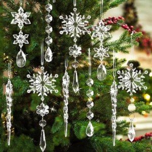 24-Piece Crystal Christmas Ornament Set
