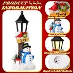 2 Pack Christmas Table Decorations: Cardinal & Snowman