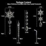 24-Piece Crystal Christmas Ornament Set