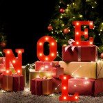Christmas LED Letter Lights for Festive Decor