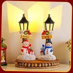 2 Pack Christmas Table Decorations: Cardinal & Snowman