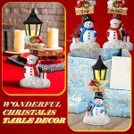 2 Pack Christmas Table Decorations: Cardinal & Snowman