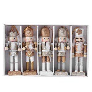 Christmas Nutcracker Ornaments Set - Wooden Decorations
