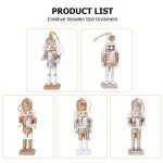 Christmas Nutcracker Ornaments Set - Wooden Decorations