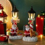 Red Cardinal LED Lamppost Christmas Table Decor