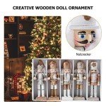 Christmas Nutcracker Ornaments Set - Wooden Decorations