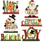 Christmas Centerpiece Decorations - 6 Pack Set
