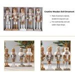 Christmas Nutcracker Ornaments Set - Wooden Decorations