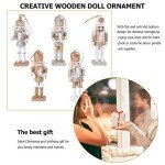 Christmas Nutcracker Ornaments Set - Wooden Decorations