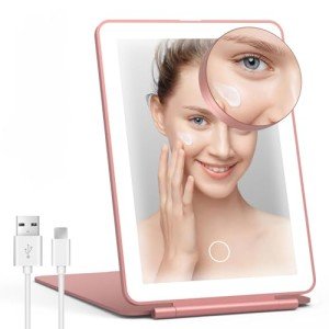 LED Lighted Travel Makeup Mirror for Her