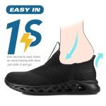 Men's Hands-Free Slip-On Walking Sneakers - Black