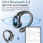 2024 Wireless Bluetooth 5.3 Sport Earbuds with Mic