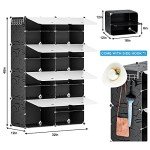8-Tier Shoe Rack for Entryway Storage (Black)
