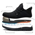 Men's Waterproof Non-Slip Steel Toe Work Sneakers