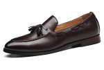 Brown Casual Leather Loafers for Men