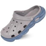 Men's and Women's Summer Gardening Clogs - Grey Blue