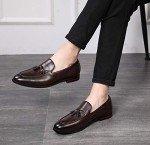 Brown Casual Leather Loafers for Men