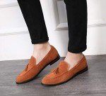 Men's Casual Slip-On Suede Loafers - Tan