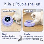 ORSDA 2-in-1 Auto Cat Toy with Feather Attachments