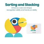 Wooden Animal Pattern Blocks Puzzle for Kids