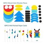 Wooden Animal Pattern Blocks Puzzle for Kids