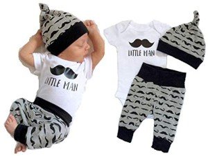 Newborn Baby Outfit Set: Romper, Pants, Hat