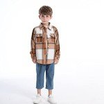 Winzik Toddler Plaid Flannel Button Down Shirt