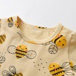 Baby Girl's Fall Ruffle Animal Print Outfit Set