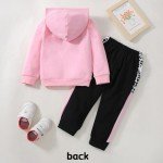 Leopard Print Hoodie and Pants Set for Girls