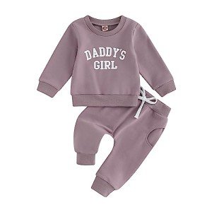 Daddy's Girl Toddler Outfit Set - Purple