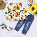Cute Floral Long Sleeve Outfit for Baby Girls