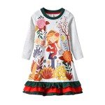 Cozy Long Sleeve Winter Dresses for Girls, 3-12