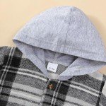 Toddler Boys’ Plaid Hoodie and Jeans Set