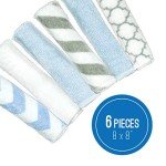 Kushies Wash Cloths for Girls - 6 Pack