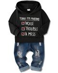 WESIDOM Baby Boy Hoodie and Jeans Outfit Set